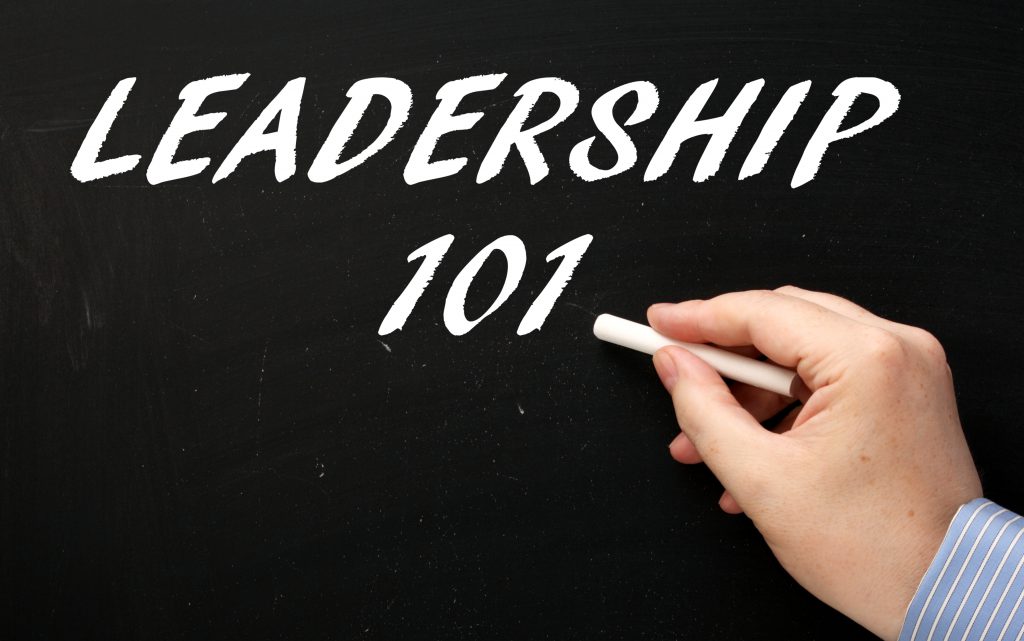 leadership 101 written on chalkboard